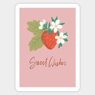 Strawberry sweet wishes Sticker